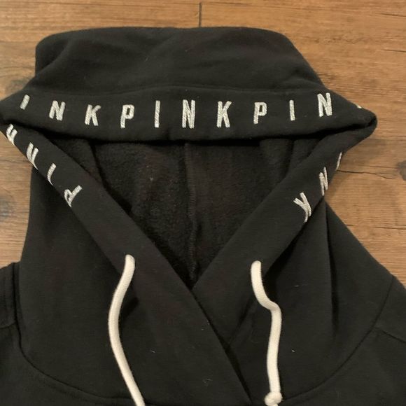 PINK VS HTF WATERCOLOR BLING HOODIE/ IRIDESCENT JOGGERS OUTFIT SET LARGE - Picture 8 of 12